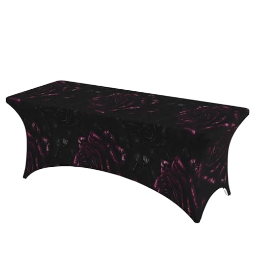 AZXMGOP Stilvolle rechteckige und elastische Tischdecke mit Gothic-Rosendruck, passend für große rechteckige oder ovale Tische AZXMGOP Stilvolle rechteckige und elastische Tischdecke mit Gothic-Rosendruck, passend für große rechteckige oder ovale Tische von AZXMGOP