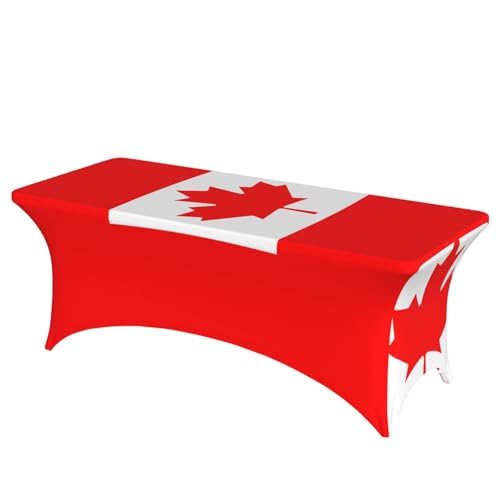 AZXMGOP Stilvolle rechteckige und elastische Tischdecke mit kanadischer Flagge, passend für große rechteckige oder ovale Tische AZXMGOP Stilvolle rechteckige und elastische Tischdecke mit kanadischer Flagge, passend für große rechteckige oder ovale Tische von AZXMGOP