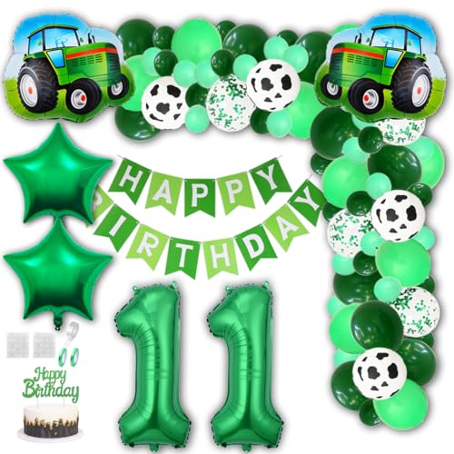 Aabellay Grün Traktor Geburtstag Deko 11 Jahre Foil Balloon Grün Trecker Luftballons Bauernhof Geburtstagsdeko Folienballon Traktor Bagger Happy Birthday Banner Tortendeko für Jungen Party Deko Aabellay Grün Traktor Geburtstag Deko 11 Jahre Foil Balloon Grün Trecker Luftballons Bauernhof Geburtstagsdeko Folienballon Traktor Bagger Happy Birthday Banner Tortendeko für Jungen Party Deko von Aabellay