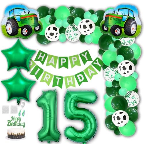Aabellay Grün Traktor Geburtstag Deko 15 Jahre Foil Balloon Grün Trecker Luftballons Bauernhof Geburtstagsdeko Folienballon Traktor Bagger Happy Birthday Banner Tortendeko für Jungen Party Deko Aabellay Grün Traktor Geburtstag Deko 15 Jahre Foil Balloon Grün Trecker Luftballons Bauernhof Geburtstagsdeko Folienballon Traktor Bagger Happy Birthday Banner Tortendeko für Jungen Party Deko von Aabellay