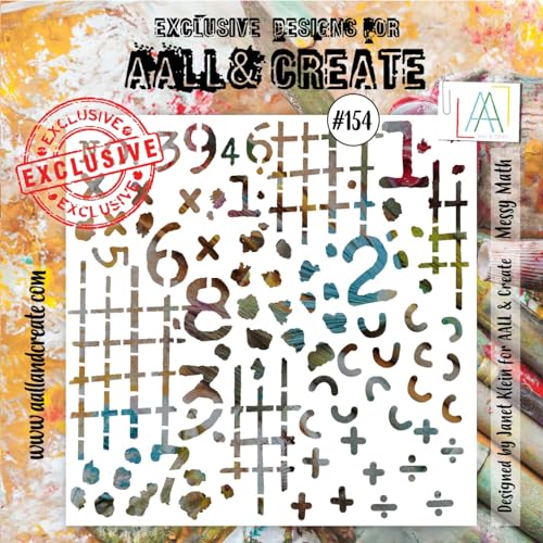 AALL And Create Stencil 6"X6"-Messy Math von Aall and Create