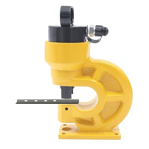 CH-60 Hydraulische Lochstanzmaschine,Lochstanzwerkzeuge,Hydraulisches Lochstanzen Lochstanzwerkzeug,mit 4xPunching Dies,für Stanzen von Blechen Eisenplatte Aluminium Kupferstabs,Gelb von Aangeebone