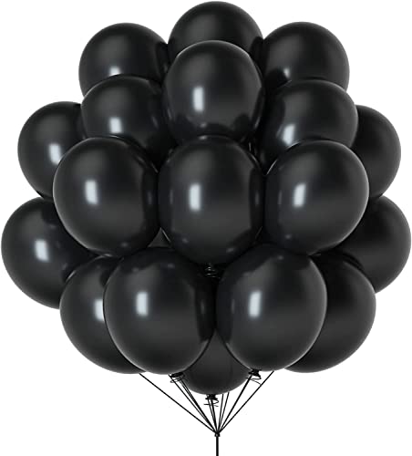 60 Stück luftballons Schwarz,35cm Schwarz Matt Luftballon Latex Helium Ballons für Geburtstag,Hochzeit Deko,Babyparty,Schwarze Party Deko 60 Stück luftballons Schwarz,35cm Schwarz Matt Luftballon Latex Helium Ballons für Geburtstag,Hochzeit Deko,Babyparty,Schwarze Party Deko von Aapxi