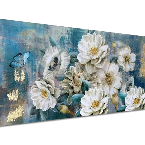 Aapxi Malen Nach Zahlen Erwachsene Blume,DIY Ölmalerei Bastelset für Anfänger und Erwachsene,Inklusive Knitterfreie Leinwand,Acrylfarben Set und 4 Pinsel,Geschenke und Home Haus Deko-40x90 von Aapxi