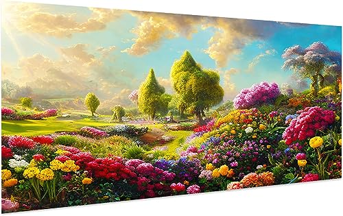 Aapxi Malen nach Zahlen Erwachsene Landschaft- Faltenfreie Leinwand 40x90cm,DIY ölmalerei Bastelset für Anfänger,Mit Pinseln Acrylfarben Set Geschenke und Home Haus Deko von Aapxi