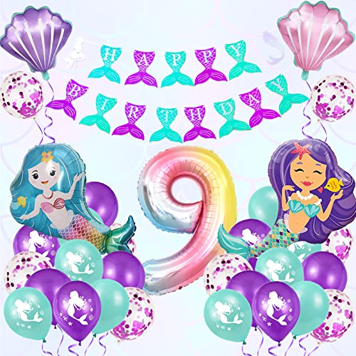 Aapxi Meerjungfrau Geburtstag Deko Luftballons,9 Jahre Alt Kindergeburtstag Deko Luftballon,Mädchen Geburtstag Deko XXL Regenbogen Zahlen Folienballon,Happy Birthday Girlande Aapxi Meerjungfrau Geburtstag Deko Luftballons,9 Jahre Alt Kindergeburtstag Deko Luftballon,Mädchen Geburtstag Deko XXL Regenbogen Zahlen Folienballon,Happy Birthday Girlande von Aapxi