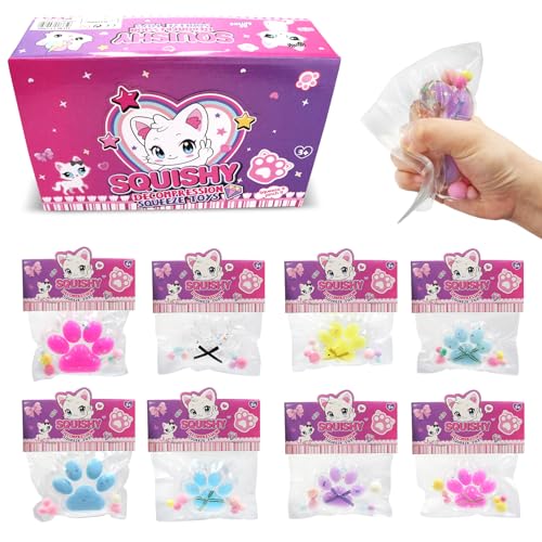 Aartner 8 Stück Katzenpfoten Squishy Pfote, Zwei große + 6 Kleine Anti Stress Spielzeug Squishy Pfote, Party Mitgebsel Kindergeburtstag Geschenke für Kinder Erwachsene (A) von Aartner