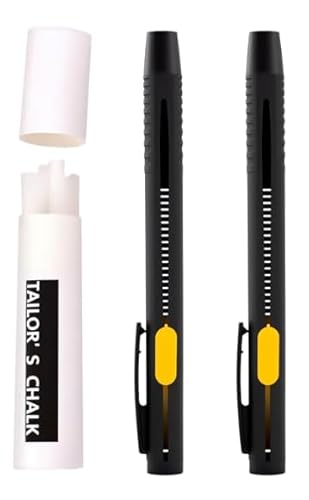 Aasipsuo Wärmelöschbarer Stoffmarker zum Nähen, Waschbar, Wärmelöschbare Stifte für Stoff, Nähkreide DIY Marker, Stift zum Quilten, Sticken, geeignet für Baumwolle, Strickstoffe (2 Stifte + 20 von Aasipsuo