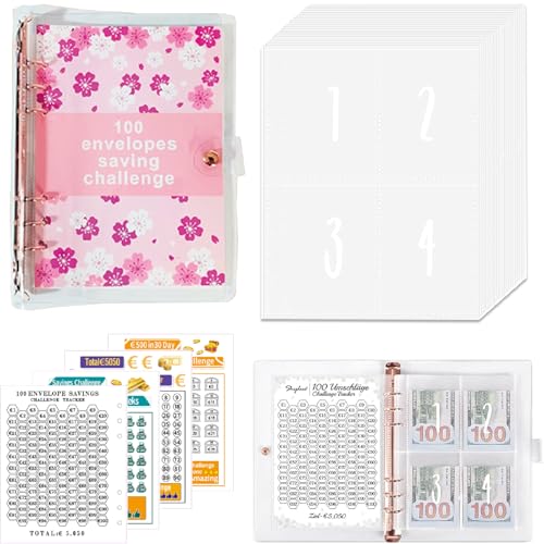 100 Sparbuch Für Geld Challenge, Sparchallenge Budgetplaner A5 Ringbuch, Budgetplaner Buch, Sparen Organizer Geld, Geldsparmappe Deutsch Mit Kirschblütenmuster, 100-Tage-Geldspar-Challenge 100 Sparbuch Für Geld Challenge, Sparchallenge Budgetplaner A5 Ringbuch, Budgetplaner Buch, Sparen Organizer Geld, Geldsparmappe Deutsch Mit Kirschblütenmuster, 100-Tage-Geldspar-Challenge von Aatpuss
