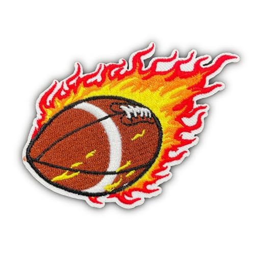 AAVEDGE Fire Football Bügelbilder für Kleidung, Premium bestickte Stoffapplikation, Sport DIY langlebige Bügelbilder für Kleidung, Jeans, Rucksäcke, Jacken, Hüte, Sportbekleidung und Taschen AAVEDGE Fire Football Bügelbilder für Kleidung, Premium bestickte Stoffapplikation, Sport DIY langlebige Bügelbilder für Kleidung, Jeans, Rucksäcke, Jacken, Hüte, Sportbekleidung und Taschen von Aavedge