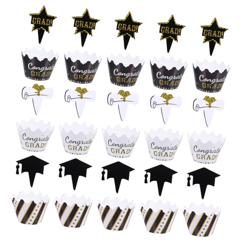 1 Satz Abschlusstorte Umgeben Kuchen Picks Felgen Jumbo Liner Gold Abschlussfeier Kuchendekoration Abschlussfeier Cupcake Dekoration Kuchendekorationen Dessert-topper Papier 24st Abaodam 1 Satz Abschlusstorte Umgeben Kuchen Picks Felgen Jumbo Liner Gold Abschlussfeier Kuchendekoration Abschlussfeier Cupcake Dekoration Kuchendekorationen Dessert-topper Papier 24st Abaodam von Abaodam