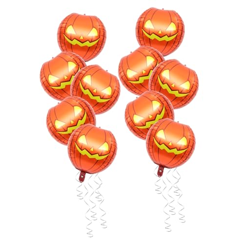10Stücke Aufblasbare Kürbis Folienballons für Halloween Deko Langlebiges Halloween für Partys und Fotorequisiten Gruselige Dekoration 10Stücke Aufblasbare Kürbis Folienballons für Halloween Deko Langlebiges Halloween für Partys und Fotorequisiten Gruselige Dekoration von Abaodam