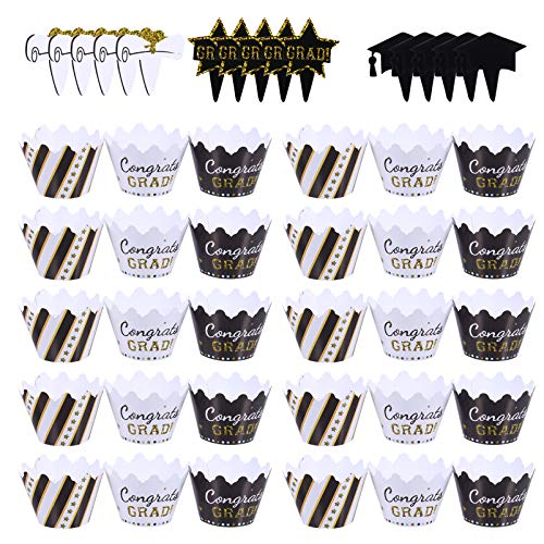 2 Sätze Abschlusstorte Umgeben Kuchendekorationen Jumbo Erste Liner Abschlusstortenaufsätze Abschluss-kuchenaufsatz Goldene Tortendekoration Cupcake-topper 2021 Papier 24 Stück * 2 Abaodam 2 Sätze Abschlusstorte Umgeben Kuchendekorationen Jumbo Erste Liner Abschlusstortenaufsätze Abschluss-kuchenaufsatz Goldene Tortendekoration Cupcake-topper 2021 Papier 24 Stück * 2 Abaodam von Abaodam