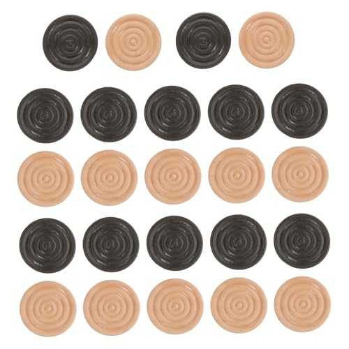 24 Stück Holz Spielsteine für Dame und Schach Runde Robuste Holzfiguren für Brettspiele Elegantes Design Zubehör für Spieleabende Groß 24 Stück Holz Spielsteine für Dame und Schach Runde Robuste Holzfiguren für Brettspiele Elegantes Design Zubehör für Spieleabende Groß von Abaodam