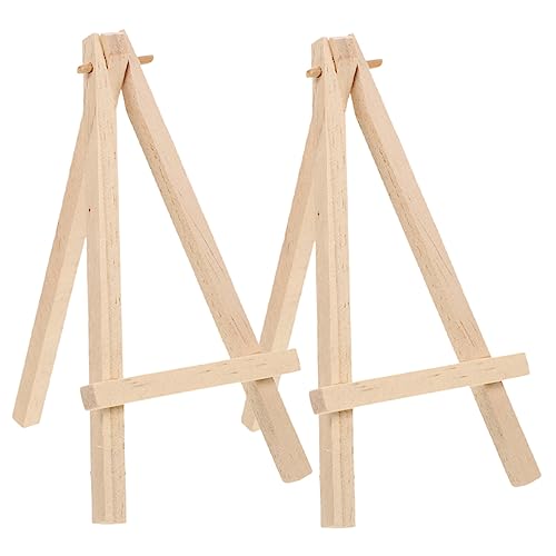 2Stücke Mini Staffelei aus Holz Faltbare Tischstaffelei für Karten Bilder und Sammlerstücke für Zuhause Büro oder Veranstaltungen von Abaodam