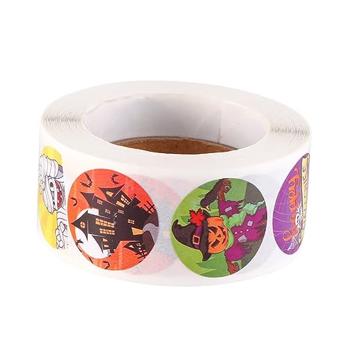 Abaodam 1 Rolle Halloween Siegelgeschenkaufkleber Halloween Aufkleber Halloween Sticker bastelsets Aufkleber Aufkleber zum beschriften seltsame Kinderaufkleber Halloween-Aufkleber von Abaodam