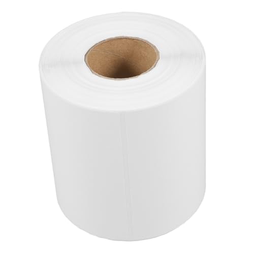 Abaodam 1 Rolle selbstklebendes Etikettenpapier etiketten zum bedrucken etikettendrucker Selbstklebende Adressetiketten Büro Etiketten bedruckbare Etiketten Papier für Thermodrucker Weiß von Abaodam