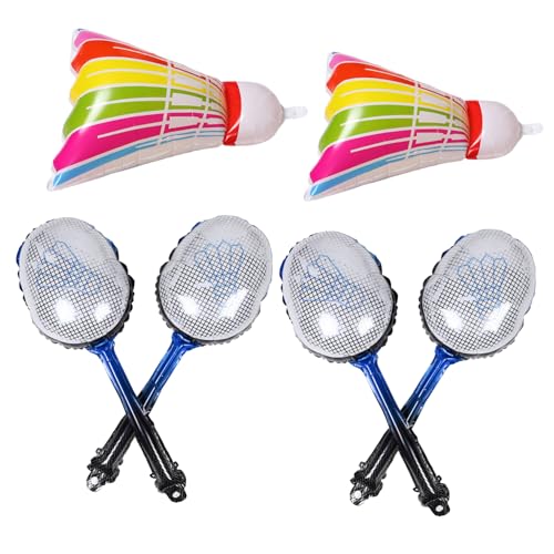 Abaodam 1 Satz Aufblasbares Badminton Racket Ballon Set Leichtes Partyzubehör aus Aluminiumfolie Einfach zu Aufblasen für Geburtstagsfeiern und Sportmotto Events Große Bunte Abaodam 1 Satz Aufblasbares Badminton Racket Ballon Set Leichtes Partyzubehör aus Aluminiumfolie Einfach zu Aufblasen für Geburtstagsfeiern und Sportmotto Events Große Bunte von Abaodam