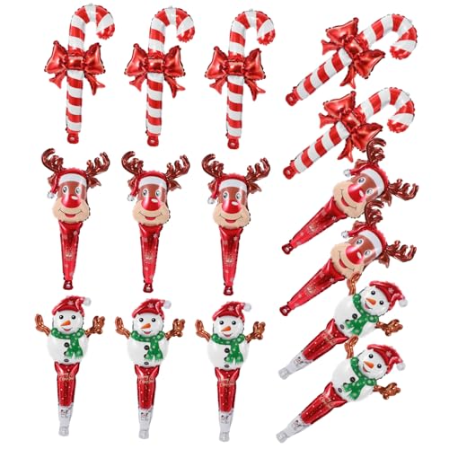 Abaodam 1 Satz Ballon aus Aluminiumfolie weihnachtliche Ballondekorationen Süßigkeiten Ballons Fröhlich Helium weihnachts luftballons weihnachtsballons weihnachtsbaum ballon dekoration rot von Abaodam