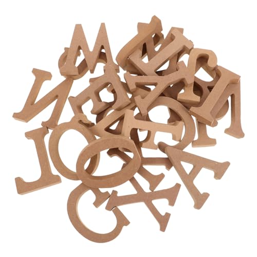 Abaodam 1 Satz Buchstabenverzierungen Holzbuchstaben zum Basteln Blockbuchstaben aus Holz Buchstaben zum Basteln Holzbuchstaben Schild Holz Buchstabe hölzern Khaki von Abaodam