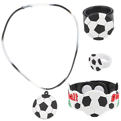 Abaodam 1 Satz Fußball Handgelenkset für Teiliges Diy mit Fußball Armband und Schwarzem Slap Bracelet und Sportliebhaber von Abaodam