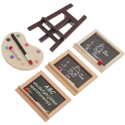 Abaodam 1 Satz Kleines Tafelmodell Puppenaugen Kindertisch Dekoration Zierleisten Holz Staffelei Kinderzubehör Entzückende Puppentafel Verschleißfestes Zeichenbrettmodell Hölzern von Abaodam