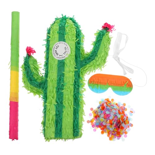 Abaodam 1 Satz Kreative Cactus Pinata für Geburtstagsfeier Wiederverwendbare Party Dekoration Robuste Konstruktion für Fiesta und Kinderunterhaltung Mit Süßigkeitenfüllung von Abaodam