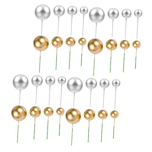 Abaodam 40stücke Torten-dekorationsball Cupcake-topper Und Je Für Geburtstagsfeiern Und Valentinstag Deko Abaodam 40stücke Torten-dekorationsball Cupcake-topper Und Je Für Geburtstagsfeiern Und Valentinstag Deko von Abaodam