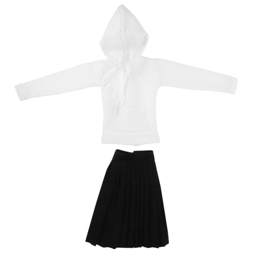 Abaodam 1 Satz Mini Puppenbekleidung Sportoutfit mit Weißem Sweatshirt und Schwarzem Dekorative Kleidung für Puppen Weiches Langlebiges Material für Kreatives von Abaodam