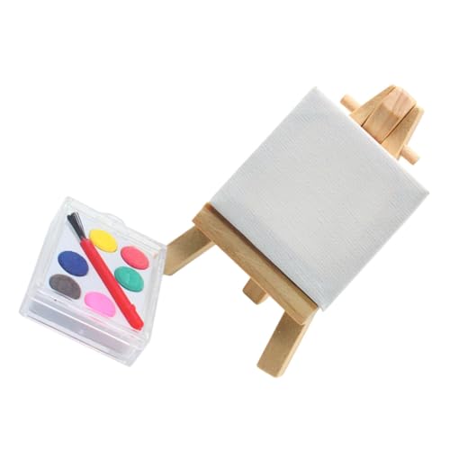 Abaodam 1 Satz Miniatur Staffelei Set Teiliges Mini House Malbrett Kunst Ornament für DIY Landschaftsdekoration Leicht und Tragbar für Realistische Miniaturhäuser Abaodam 1 Satz Miniatur Staffelei Set Teiliges Mini House Malbrett Kunst Ornament für DIY Landschaftsdekoration Leicht und Tragbar für Realistische Miniaturhäuser von Abaodam