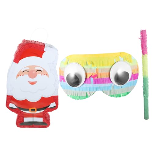 Abaodam 1 Satz Santa Pinata Foto-Requisiten Party-Piñata komfetti spielzeug für kinder weihnachtsdeko Ornament Partybevorzugung Weihnachtsmann-Partyzubehör Mini Karton Augenbinde schmücken von Abaodam