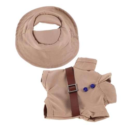 Abaodam 1 Satz Puppenkleidung interaktive Puppen Puppenzubehör Puppenkostümzubehör Zubehör für Puppenkostüme kompaktes Puppenkostüm Puppen-Cartoon-Kleidung Puppen-Outfit Polyester Khaki von Abaodam