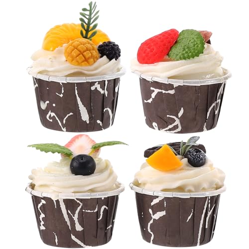 Abaodam 1 Satz Simuliertes Künstliches Weiches Ei Künstliche Lebensmittel Kuchendekoration Zuverlässige Kuchenmodelle Künstliche Cupcake Modelle Bezaubernde Kuchendekoration 4 Stück von Abaodam