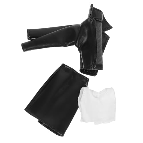Abaodam 1 Set Doll Dressing Kleidung Weste Jacke Und Pu -Lederrock Für 30 cm Puppenangebote Karriere Anzüge Puppen -Outfit Ersatzlieferungen von Abaodam