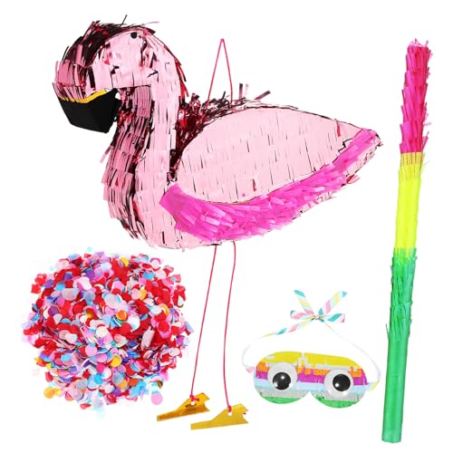 Abaodam 1 Set Flamingo-Geburtstags-Piñata inkl. Pinata-Augenbinde, lebendige Party-Dekoration für Feiern, zum Befüllen mit Leckereien für lustige Spiele Abaodam 1 Set Flamingo-Geburtstags-Piñata inkl. Pinata-Augenbinde, lebendige Party-Dekoration für Feiern, zum Befüllen mit Leckereien für lustige Spiele von Abaodam