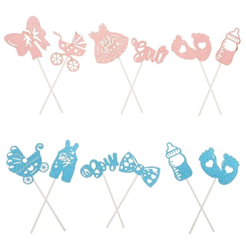 Abaodam 1 Set Gender Reveal Requisiten Mädchen Shower Dekorationen Gender Reveal Gender Reveal Zubehör Photo Booth Requisiten Shower Cupcake Toppers Cupcake Toppings Papier Abaodam 1 Set Gender Reveal Requisiten Mädchen Shower Dekorationen Gender Reveal Gender Reveal Zubehör Photo Booth Requisiten Shower Cupcake Toppers Cupcake Toppings Papier von Abaodam