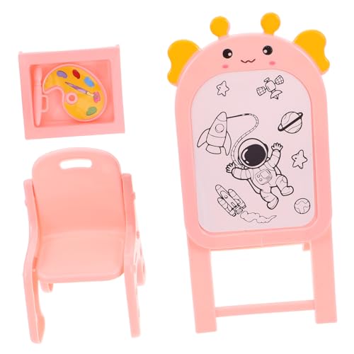 Abaodam 1 Set Simulation Staffelei Ornamente Kinderspielzeug Kleines Zeichenblock Puppenmöbel Spielzeughaus Kinderstaffelei Babypuppe Zubehör Für Mädchen Das Aus Kunststoff von Abaodam