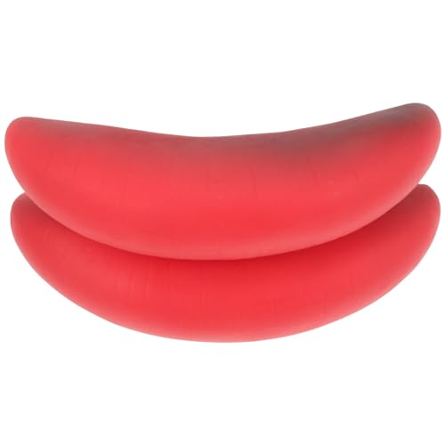 Abaodam 1 Set Wurstmund-Cosplay-Requisite: Lustige Rote Lippen Gummimund Spielzeug Aprilscherz Großer Wurstmund Roter Mund Für Maskerade Cosplay Junggesellenabschied von Abaodam