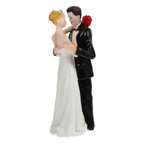 Abaodam 1 Stück Schmuck Für Braut Und Bräutigam Braut- Dekoration Essbar Party-dessert-topper Verlobungsfiguren Hochzeitstorte-ornament Paar Brautparty Hochzeitstortenaufsatz Desserts Harz von Abaodam