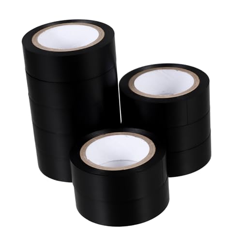 Abaodam 10 Rollen Wärmefestes Elektrikerband Pvc-elektrikerband Multifunktionale Isolierbänder Farbige Isolierbänder Nützliches Isolierband Elektrisches Klebeband s Drahtband Schwarz Pvc von Abaodam