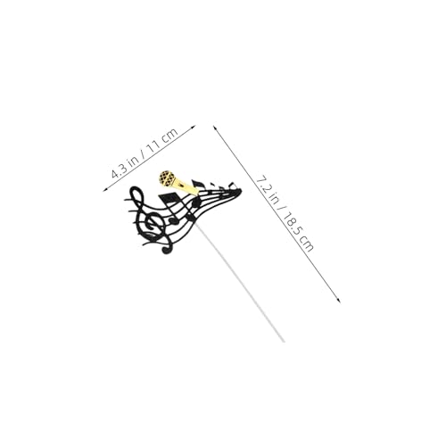 Abaodam 10 Sets Musikalische Kuchenaufsätze Musik Themen Geburtstagsparty Zubehör Gitarren Geburtstags Cupcake Aufsätze Rock Cupcake Aufsätze Gitarren Musiknoten von Abaodam