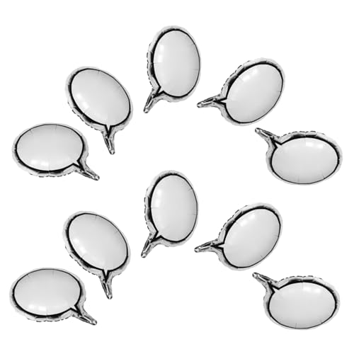 Abaodam 10 Stück Aluminiumfolie Sprechblasen-ballons Beschreibbare Blanko Folienballons für DIY Partydeko Langlebig und Vielseitig für Hochzeiten Geburtstage Verlobungen Persönliche von Abaodam