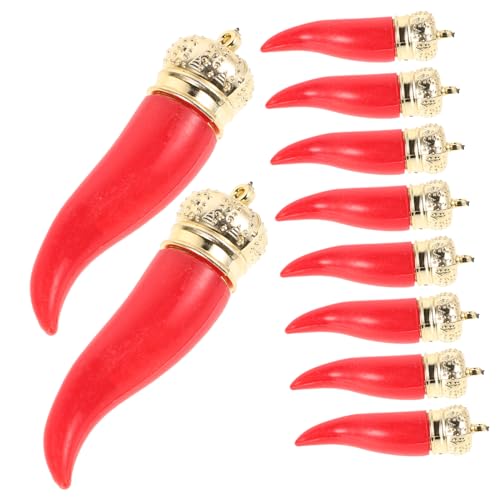 Abaodam 10 Stück Chili-Pfeffer-Charme Ohrring-Charms Mini-Gemüseanhänger Lebensmittelschmuck Pfefferverzierung Pfefferanhänger Lebensmittelanhänger für die Schmuckherstellung Harz rot Abaodam 10 Stück Chili-Pfeffer-Charme Ohrring-Charms Mini-Gemüseanhänger Lebensmittelschmuck Pfefferverzierung Pfefferanhänger Lebensmittelanhänger für die Schmuckherstellung Harz rot von Abaodam