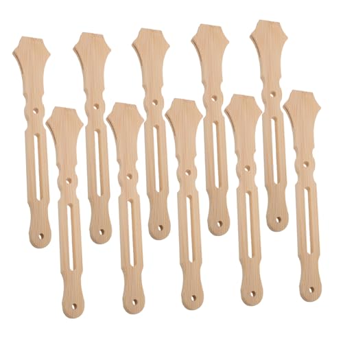 Abaodam 10 Stück Fächergriff aus Bambus DIY Fan Sticks DIY -Handheld -Fan -Sticks Sticks DIY Holzlüfterhandstöcke Lüfter klebt Hochzeitsfans Sticks klebt Dekorationen Beige von Abaodam