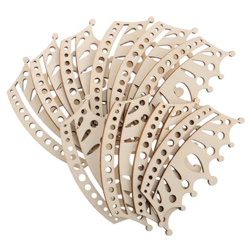Abaodam 10 Stück Handgefertigtes Bildungsspielzeug Handgemachtes Diy- Unfertige Holzkronenausschnitte Basteln Für Jungen Haushaltshandwerk Diy -holzkrone Hölzern Beige von Abaodam