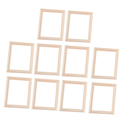 Abaodam 10 Stück Mini-bilderrahmen Aus Holz Hausdekor Ornament Miniaturen Handwerk Original-Holz Angenehme Haptik Tolle Dekorative Wirkung Abaodam 10 Stück Mini-bilderrahmen Aus Holz Hausdekor Ornament Miniaturen Handwerk Original-Holz Angenehme Haptik Tolle Dekorative Wirkung von Abaodam