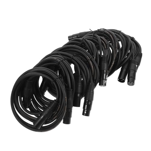 Abaodam 10 Stück Pin Dmx Kabel für Dj Equipment Hochwertige Lichtsignalverbindung für Moving Head und Par Lights Schwarz von Abaodam