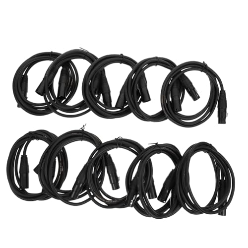 Abaodam 10 Stück Pin Dmx Signal Kabel Bühnenbeleuchtung Par Light Kabel Moving Head Licht Dj Equipment Schwarz Robust Flexibel Geschirmt für Xlr Ausgang Abaodam 10 Stück Pin Dmx Signal Kabel Bühnenbeleuchtung Par Light Kabel Moving Head Licht Dj Equipment Schwarz Robust Flexibel Geschirmt für Xlr Ausgang von Abaodam