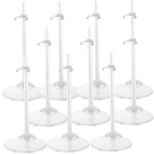 Abaodam 10 Stück Puppenständer Transparente Halter für Dolls Stabiler Ständer für Puppenpräsentation für Kinderzimmer und Displays von Abaodam