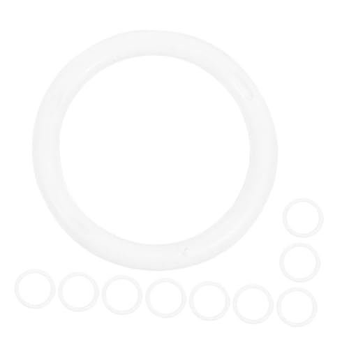 Abaodam 10 Stück Ring Geldbörsenbeschläge Für Die Taschenherstellung Taschengriffe Für Die Taschenherstellung Handtaschengriff Gepäckgriffe Wickelgriffe DIY Makramee-Tasche Weiß Plastik Abaodam 10 Stück Ring Geldbörsenbeschläge Für Die Taschenherstellung Taschengriffe Für Die Taschenherstellung Handtaschengriff Gepäckgriffe Wickelgriffe DIY Makramee-Tasche Weiß Plastik von Abaodam